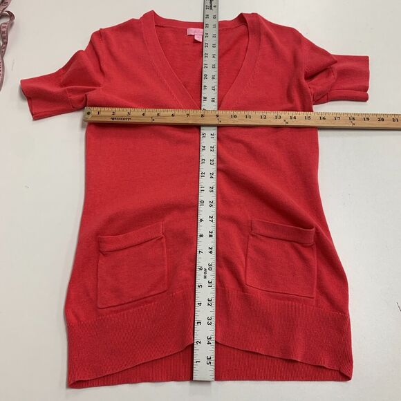 Lilly Pulitzer Cardigan Womens XS Extra Small Watermelon Silk Blend Mid Sleeve - Picture 8 of 10